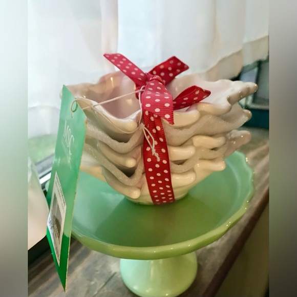 New MAINSTREET COLLECTION Set 3 White Ceramic Small Tree Condiment Bowl Tea Time - Picture 5 of 7